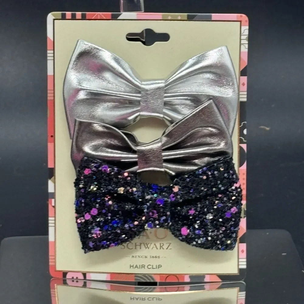 FAO SCHWARTZ Set of 3 Girl’s Hair Bow Clips